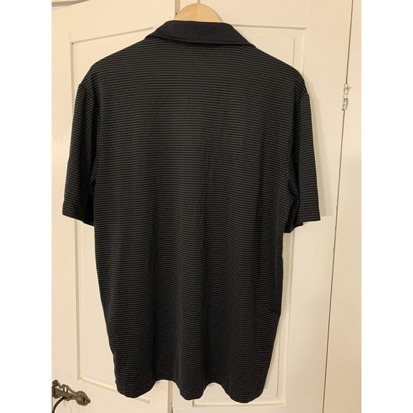 Columbia Golf Polo Shirt Mens Large Black White Stripe Outdoor Prepcore Preppy - Picture 3 of 12